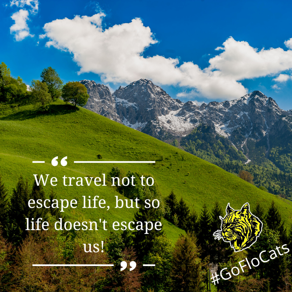 We travel not to escape life, but so life doesn't escape us!