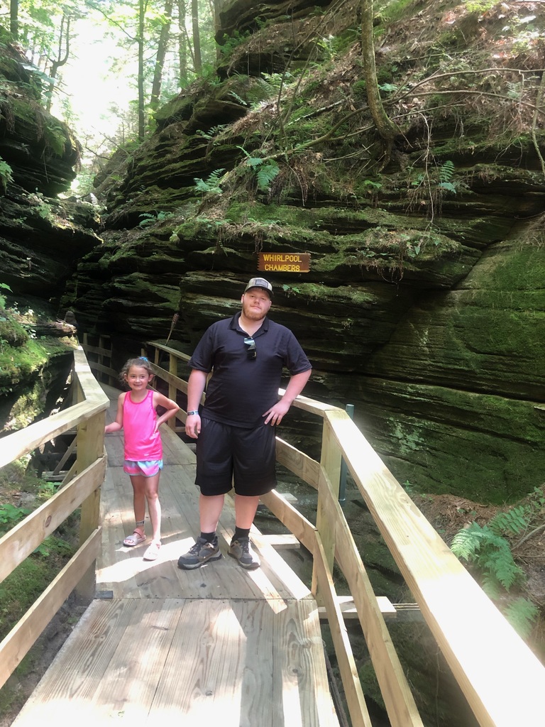 Here Saylor and Drake Tuchalski are in Witches Gulch Wisconsin Dells.